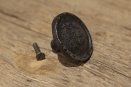 Gietijzeren deurknopje knopje greepje deurknop rond massief zwart grijs metaal landelijk stoer industrieel vintage urban