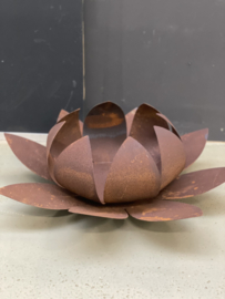 Roest metalen metaal bloem Lotus zeeroos ornament tuinornament kandelaar