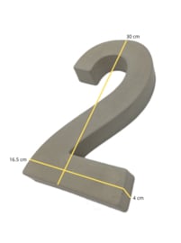 huisnummer beton 30 cm