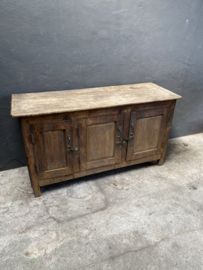 Uniek origineel oud dressoir toonbank uniek item kast sidetable keukeneiland keukenblok landelijk stoer industrieel vintage ladekast ladeblok