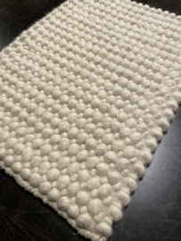 Groot handgewoven 100 % vervilt wol vloerkleed kleed carpet karpet ivory 200 x 300 cm