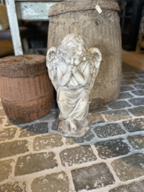 PTMD Prachtige grote oud beige engel beeld