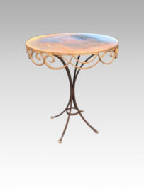 Smeedijzeren bistro tafeltje bistrotafeltje tuintafel landelijk Brocant 63 cm