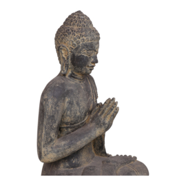 Stenen boedha buddha boeddha beeld beeldje 41 x 33 x 61 cm zwart grijs