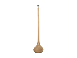 Stoere naturel bruine houten balusterlamp tafellamp 40 cm tafellamp landelijk stoer robuust almond