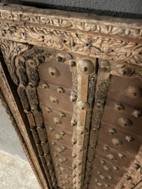 Prachtig oud vergrijsd houten deur paneel luik poort wandpaneel 133 x 59 x 9 cm landelijk stoer industrieel vintage hout oosters