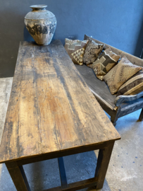 Hele gave originele oude tafel eettafel landelijk stoer vintage 244 x 75 cm