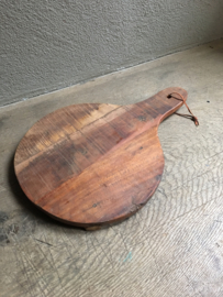 Kleine ronde houten broodplank snijplank kaasplank landelijke stijl rond 30 cm