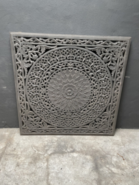 Groot houten wandpaneel grey ash grey grijs antraciet 120 cm landelijk stoer shabby chique wanddecoratie paneel