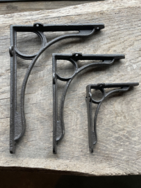 Bruin metalen steun hoekijzer plankensteun schapdrager klein Small 12 x 10 cm