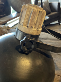 Donkergrijs Grijze metalen wandlamp industrieel landelijk metaal hout lamp wand