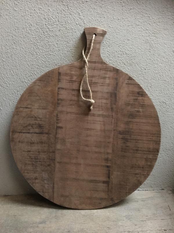 Ronde houten broodplank snijplank kaasplank landelijke stijl rond 27 cm