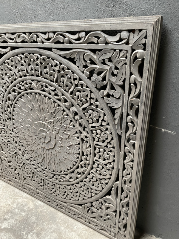 Groot houten wandpaneel grey grijs antraciet 120 cm landelijk stoer shabby chique wanddecoratie paneel Wanddecoratie , deuren & luiken | 't Jagershuis