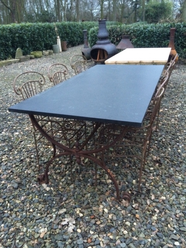 synoniemenlijst Ijver patroon Zwaar smeedijzeren onderstel voor tuintafel of eettafel 180 X 80 cm | Tuin  | 't Jagershuis