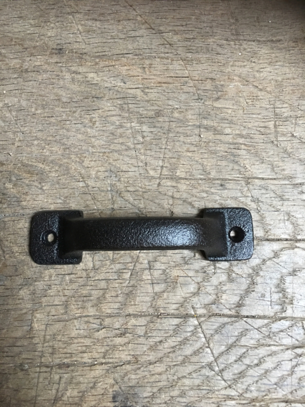 Zware zwarte kwaliteit gietijzeren zwart deurknop 12 cm handgreep greep strak  beugel handvat klink deurklink
