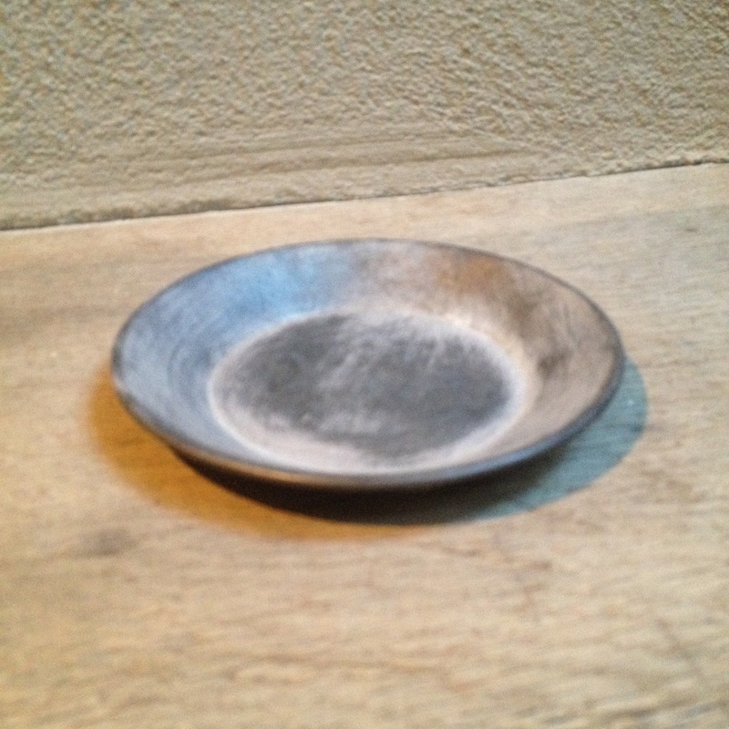Zinken bakje zeepbakje Schaaltje rond zink grijs schaal landelijk schaal bordje 18,5 cm