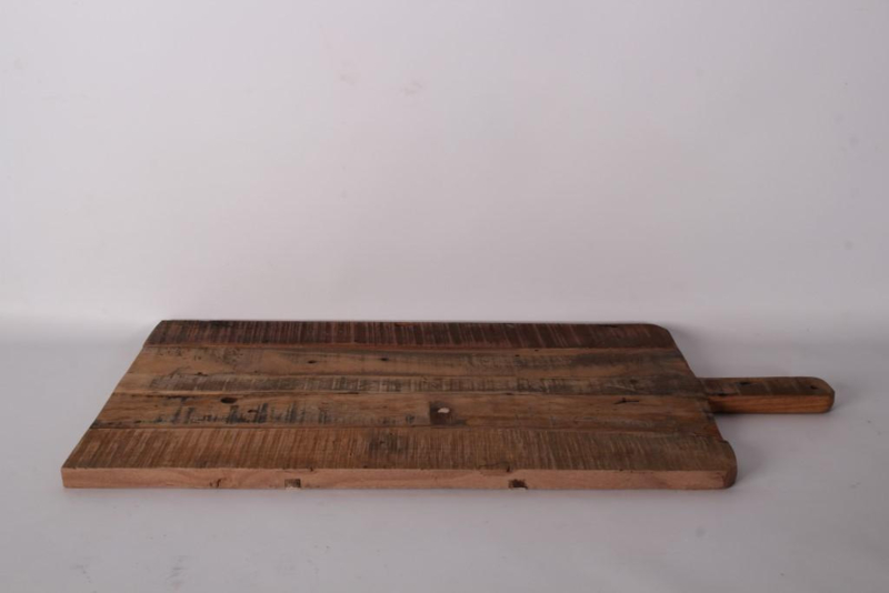 Oude truckwood houten plank rechte landelijk stoer snijplank broodplank 65 x 30  cm