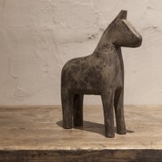 Wonderlijk Oud vergrijsd houten paardje paard groot ornament patine patina WH-11