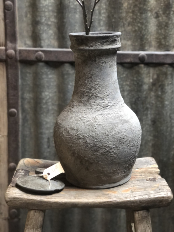 Kom langs om het te weten Schuldig geschiedenis Grijs Stenen pot vaas urn karaf kruik met deksel landelijk stoer shanti |  Decoratie | 't Jagershuis
