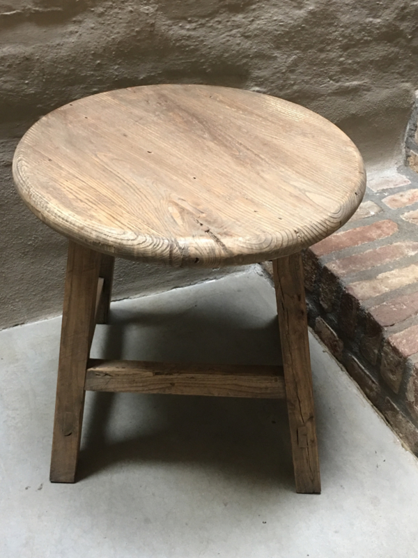 Super Oud vergrijsd houten tafel tafeltje bijzettafel bijzettafeltje XY-57