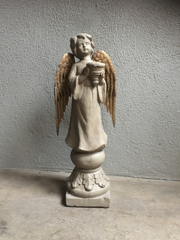 Grote engel (nieuw naar oud model) kandelaar engeltje kerst rechts engeltjes