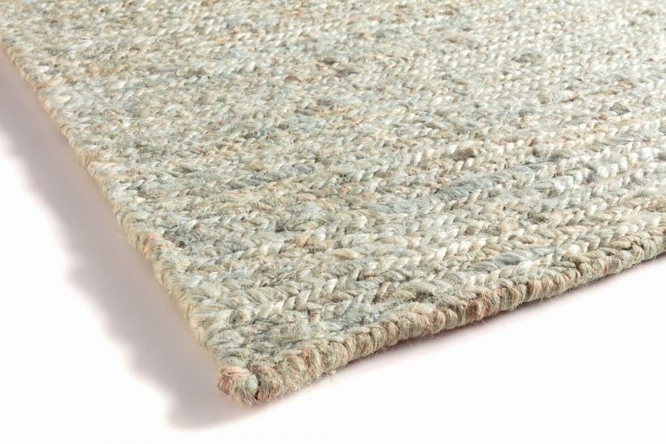 Groot vlakgewoven 100 % hennep vloerkleed kleed carpet karpet petrol 250 x 350 cm