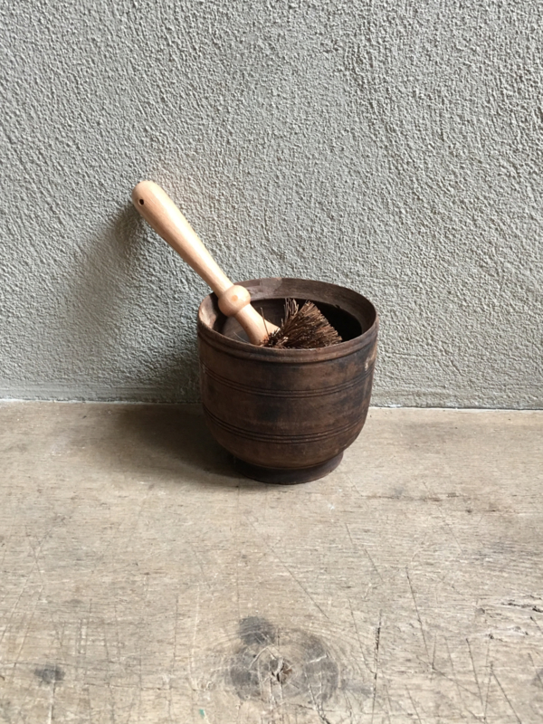Wauw Grijp puberteit Nieuwe nostalgische losse houten bloempotborstel borstel ( wcborstel  toiletborstel ) hout brocant landelijk bloempotborstel nostalgie |  Decoratie | 't Jagershuis
