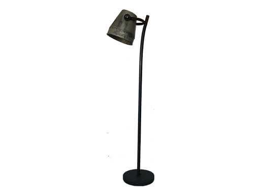 Zwarte Industrieel industriële stoere metalen metaal zinken zink lamp Staande vloerlamp 130 cm vintage landelijk grijs stoer metaal