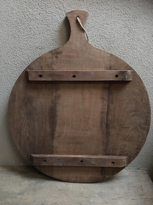 Ronde houten broodplank snijplank kaasplank landelijke stijl rond 27 cm