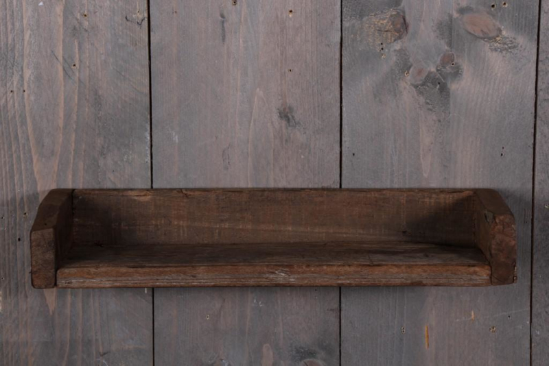 Bemiddelen Kleren Bedelen Oud sloophouten wandplank console wandrek 45 cm landelijk stoer plank hout  ruw robuust | Wandrekken | 't Jagershuis