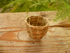 Wicker carrier basket