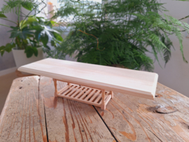 naturel houten werk/ toonbank