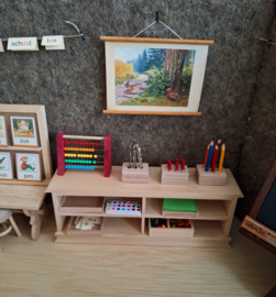 lage schoolkast 4 vakken
