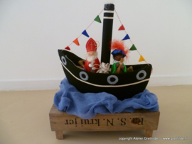 Materiaalpakket stoomboot met patroon