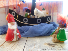 Materiaalpakket stoomboot met patroon