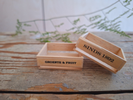 houten krat: groente & fruit