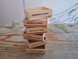 houten krat: groente & fruit