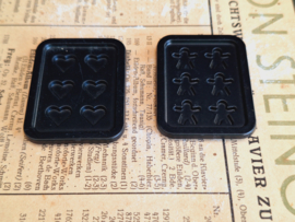 2  bakplaten koekenmannetje & hartje