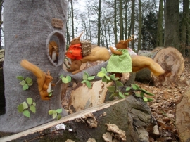 Materiaalpakket "boom van familie eekhoorn" met. patroon