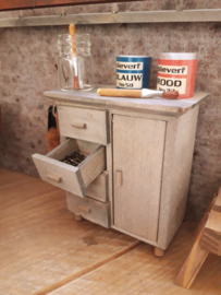 wooden cabinet blue-grey