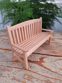 natural wooden bench