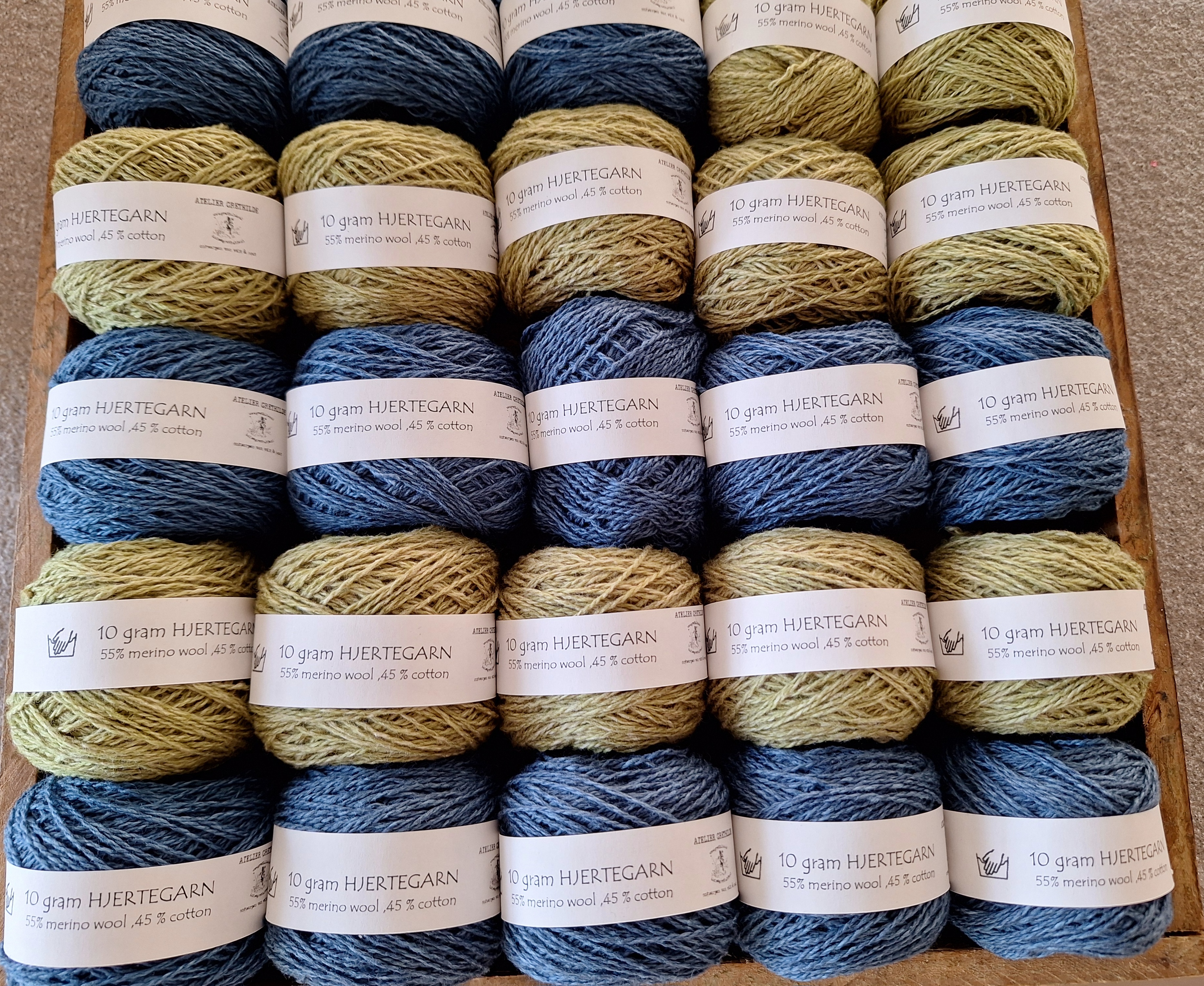 HJERTEGARN groen 10 gram