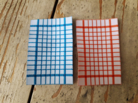 tea towels red and blue