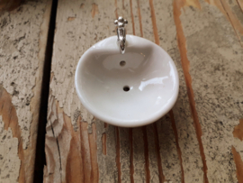 wash basin with tap round porcelain