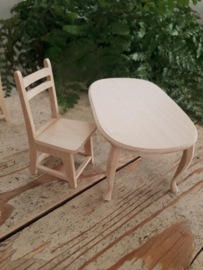 wooden table oval 13 x 7.5 cm