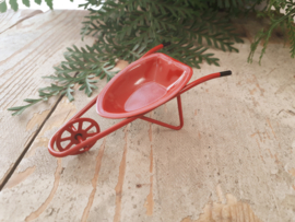 wheelbarrow red metal