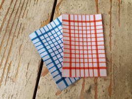 tea towels red and blue
