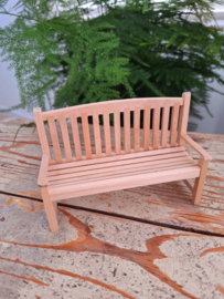natural wooden bench