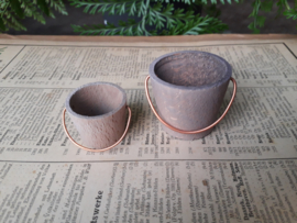 houten emmer 3,5 verweerd