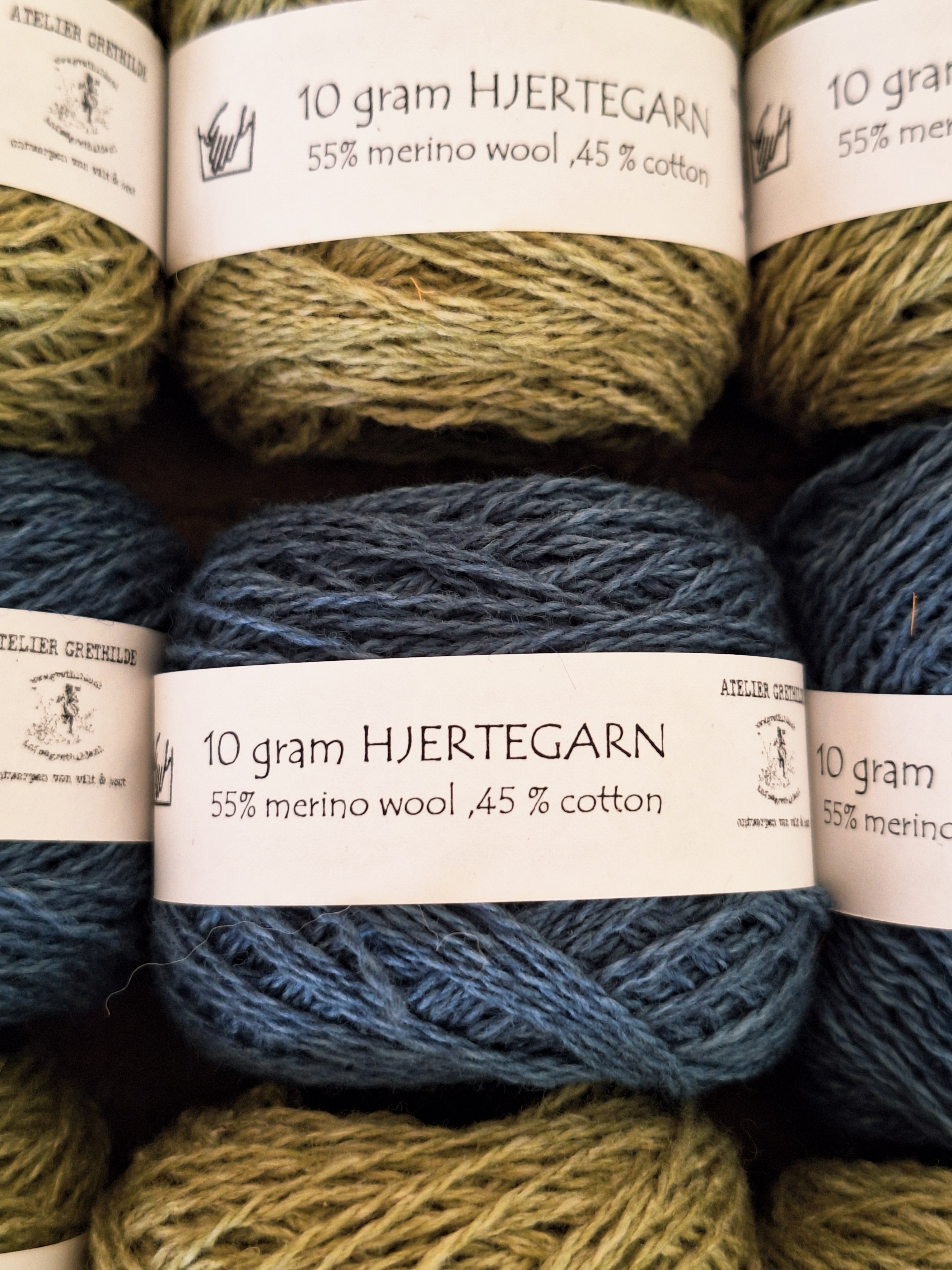 HJERTEGARN blauw 10 gram